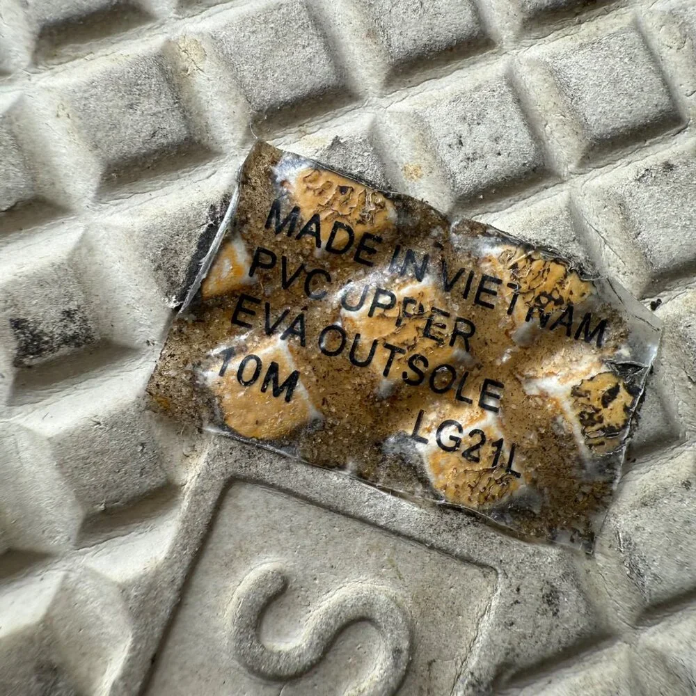 Michael Kors Womens Flip Flops Size 10M PVC Upper EVA Outsole Beige & White - Picture 4 of 7